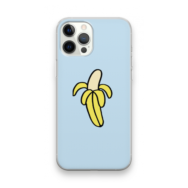 Banana: iPhone 12 Pro Max Transparant Hoesje