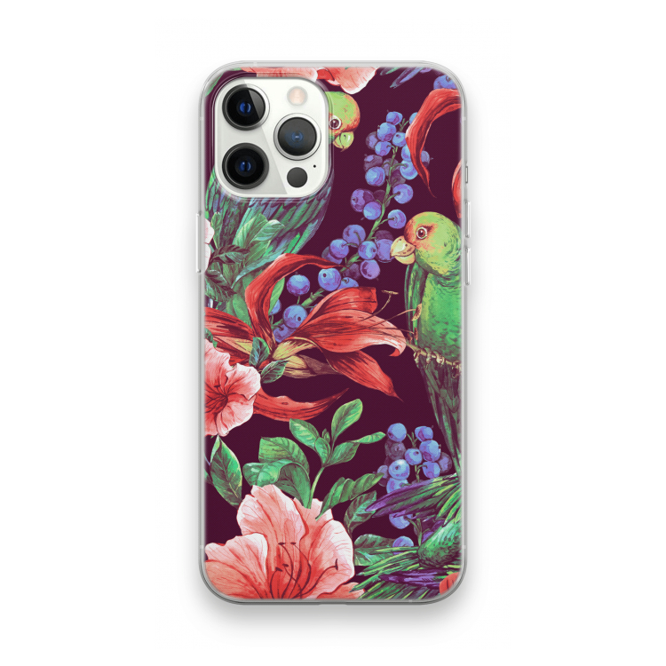 Papegaaien: iPhone 12 Pro Max Transparant Hoesje