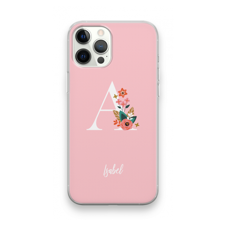 Pink Bouquet: iPhone 12 Pro Max Transparant Hoesje
