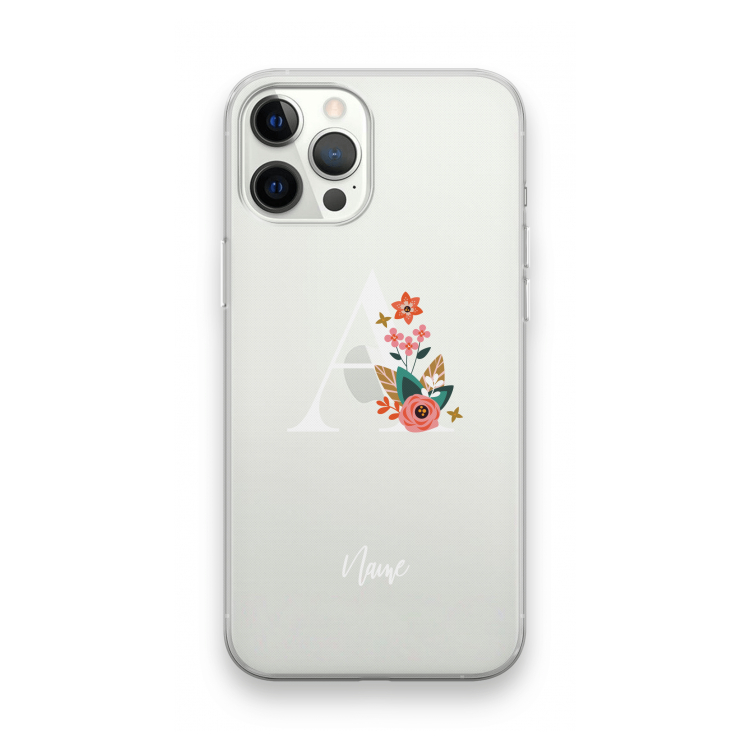 Pink Bouquet: iPhone 12 Pro Max Transparant Hoesje