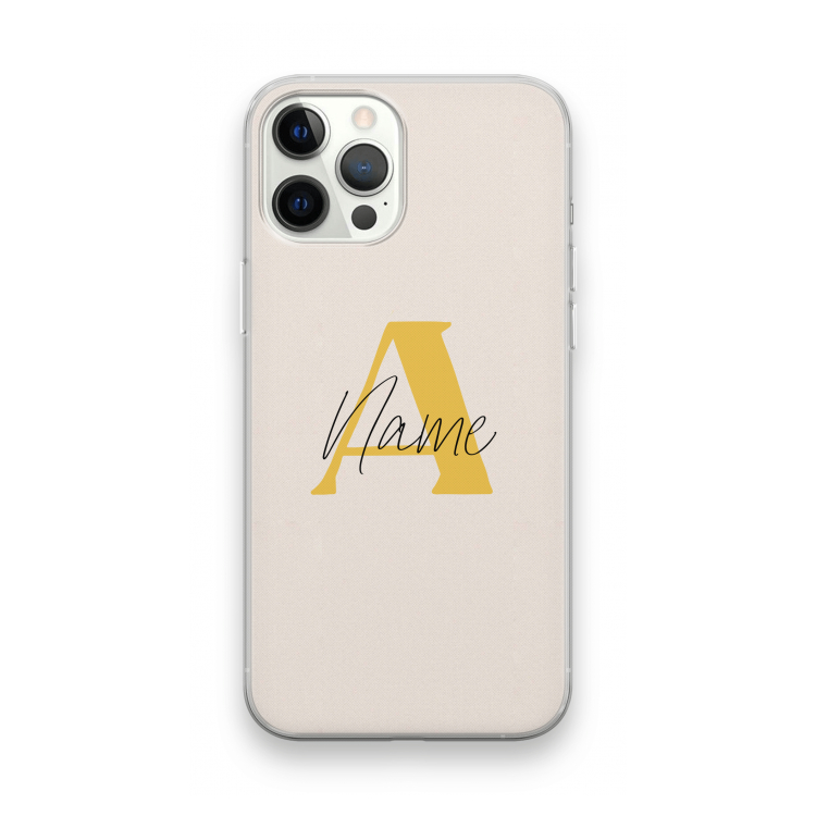 Amber Script: iPhone 12 Pro Max Transparant Hoesje