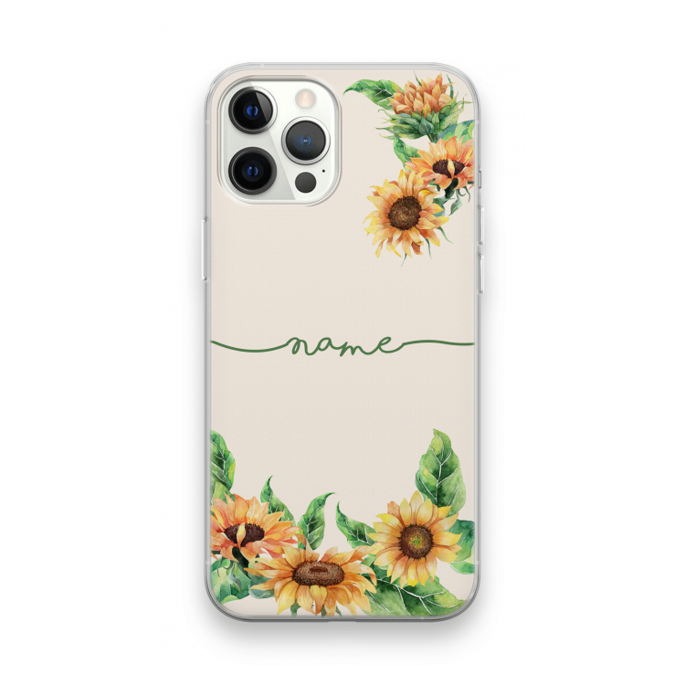 Zonnebloemen: iPhone 12 Pro Max Transparant Hoesje
