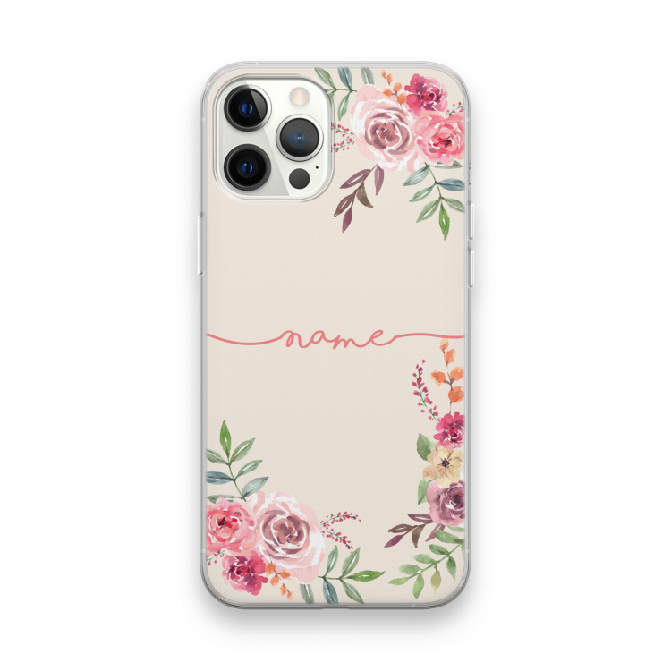 Rozen: iPhone 12 Pro Max Transparant Hoesje