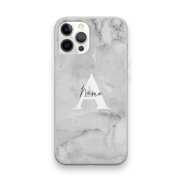 Ivory Marble: iPhone 12 Pro Max Transparant Hoesje