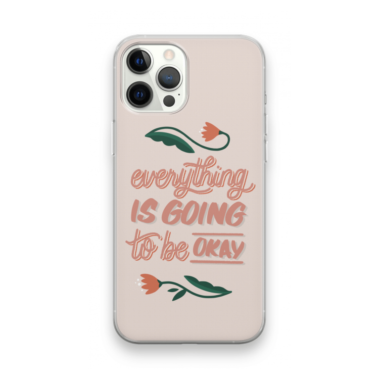 Optimistic flower girl: iPhone 12 Pro Max Transparant Hoesje