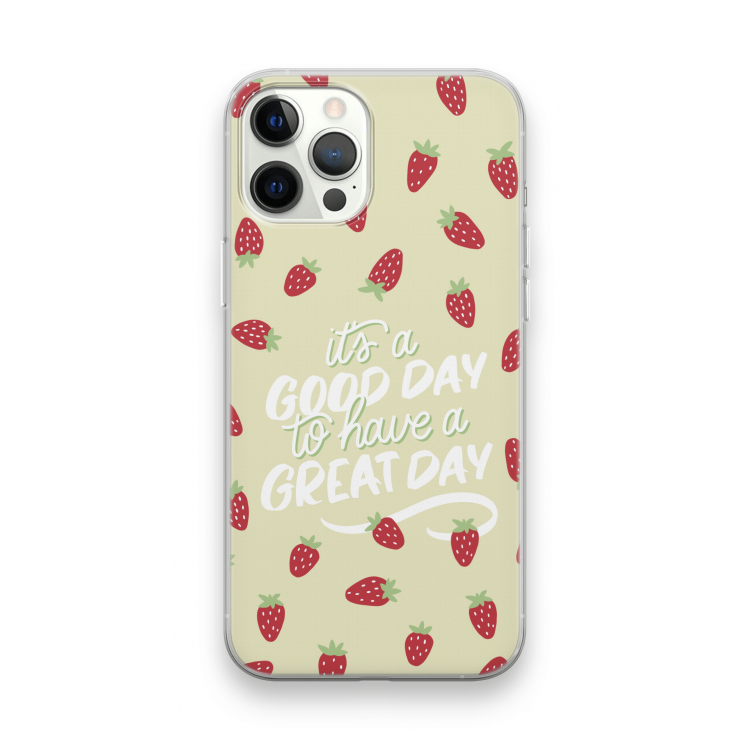 Don't forget to have a great day: iPhone 12 Pro Max Transparant Hoesje