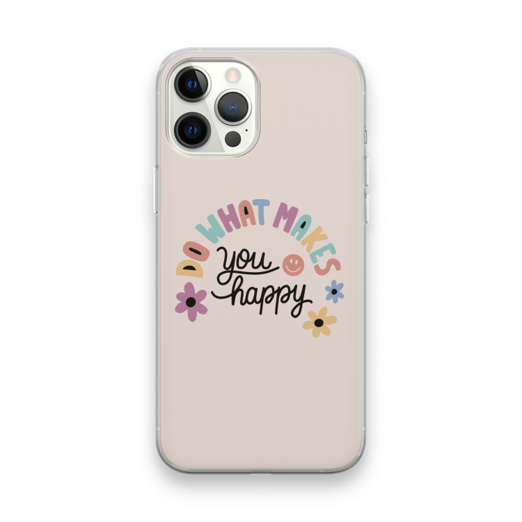Happy days: iPhone 12 Pro Max Transparant Hoesje