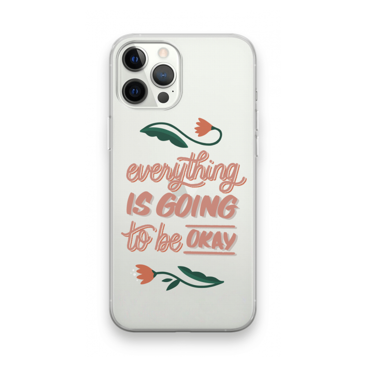 Optimistic flower girl: iPhone 12 Pro Max Transparant Hoesje