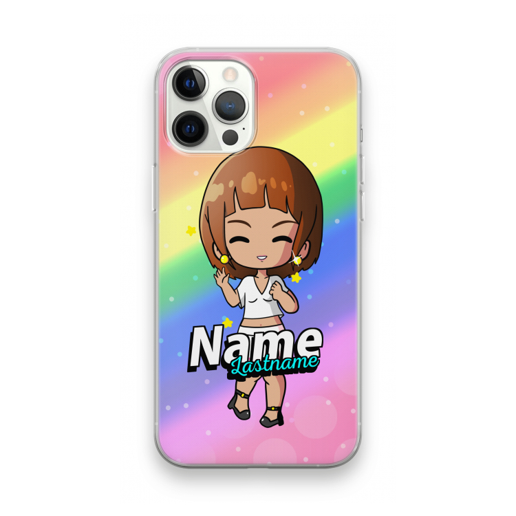 Chibi Maker vrouw: iPhone 12 Pro Max Transparant Hoesje