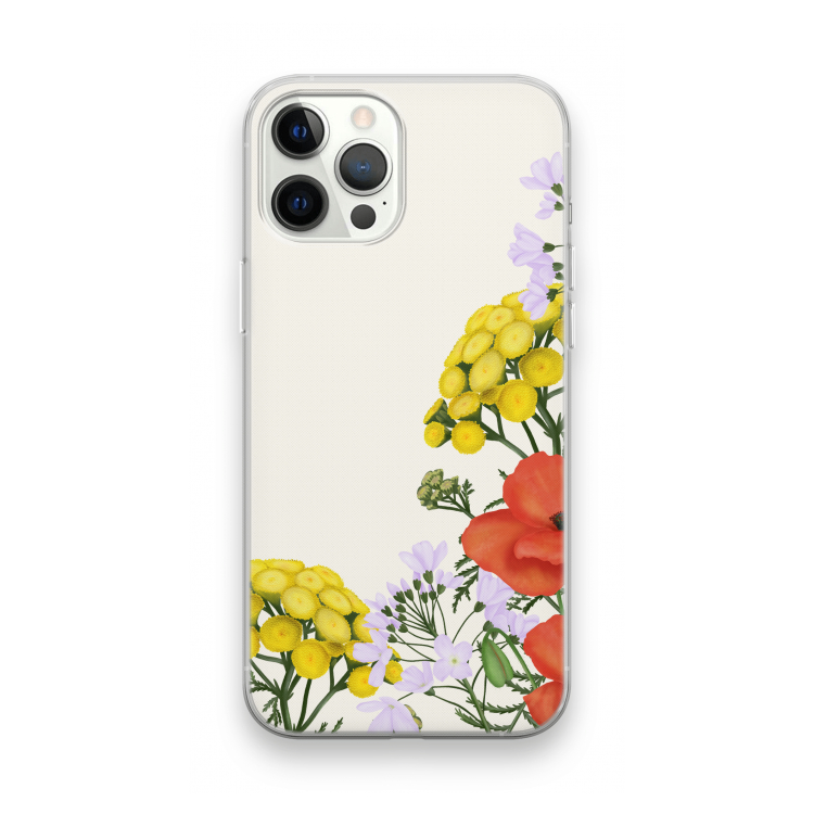 Wilde bloemen: iPhone 12 Pro Max Transparant Hoesje