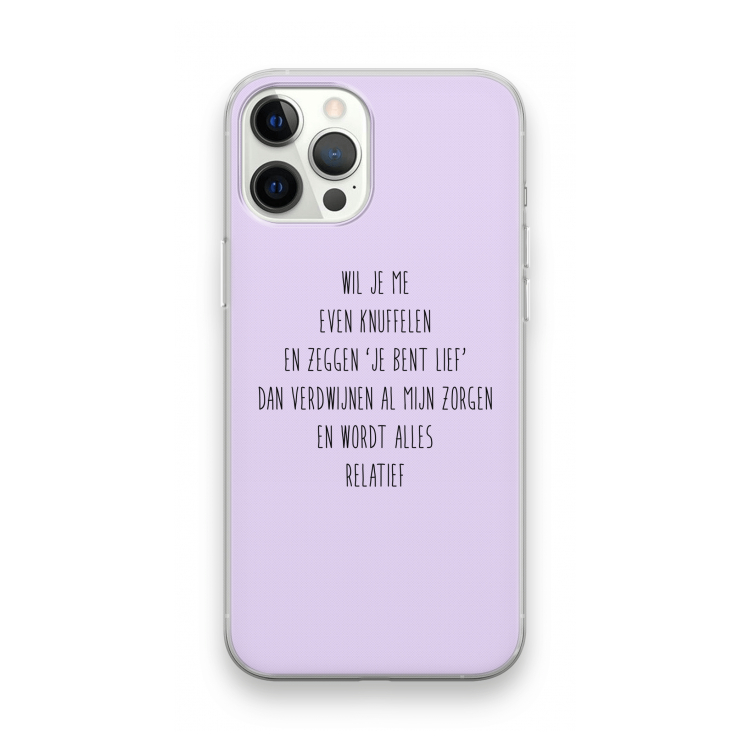 Relatief: iPhone 12 Pro Max Transparant Hoesje