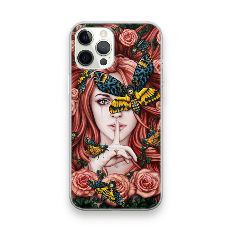 Lady Moth: iPhone 12 Pro Max Transparant Hoesje