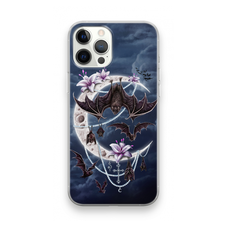Vleermuizen Maan: iPhone 12 Pro Max Transparant Hoesje