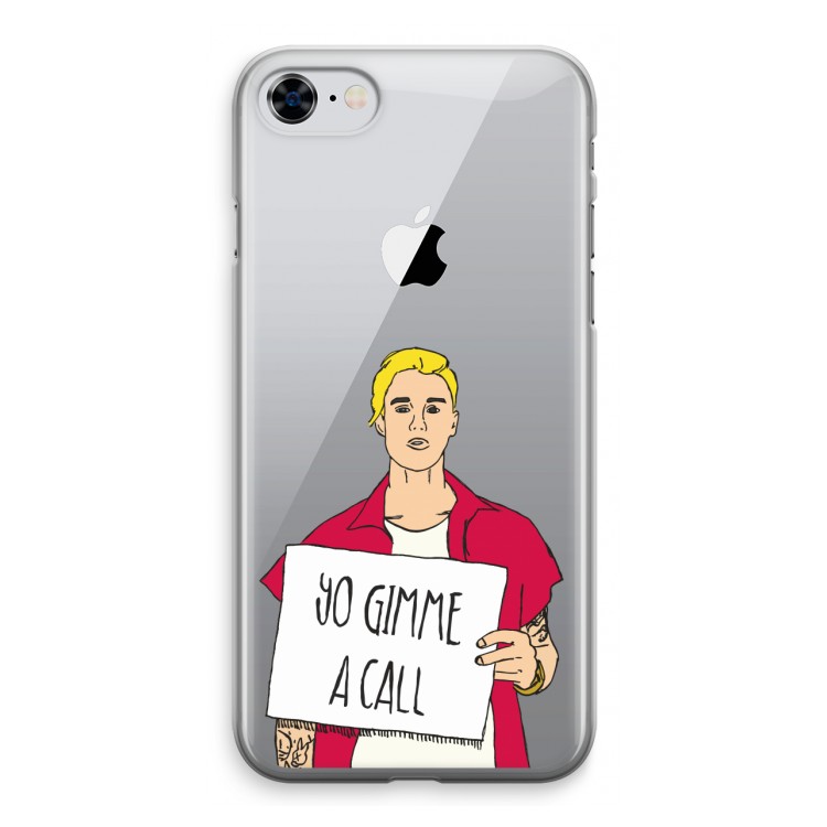 Gimme a call: iPhone 8 Transparant Hoesje