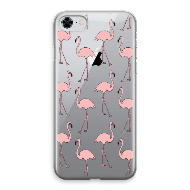 Anything Flamingoes: iPhone 8 Transparant Hoesje
