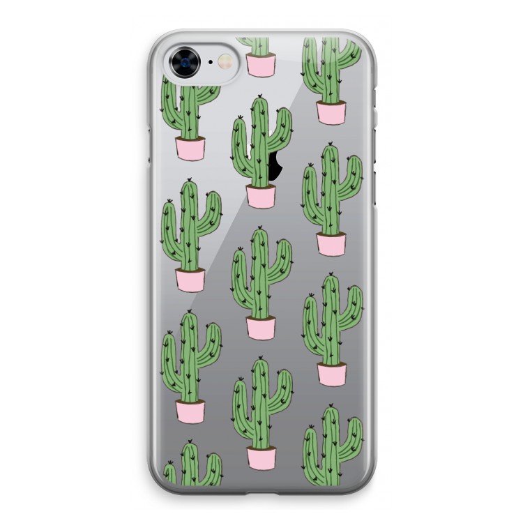 Cactus Lover: iPhone 8 Transparant Hoesje