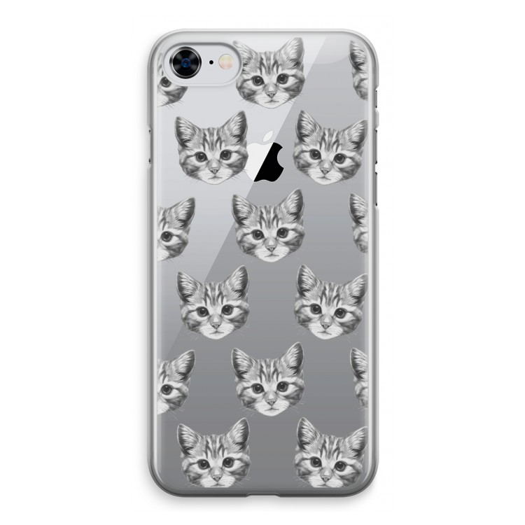 Kitten: iPhone 8 Transparant Hoesje