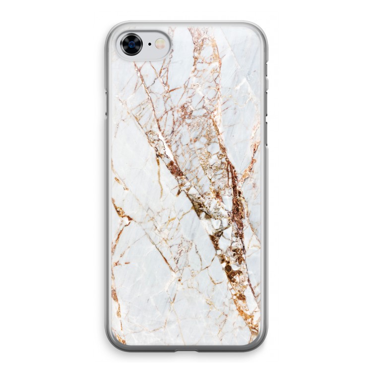 Goud marmer: iPhone 8 Transparant Hoesje