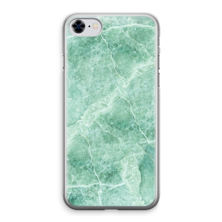 Groen marmer: iPhone 8 Transparant Hoesje