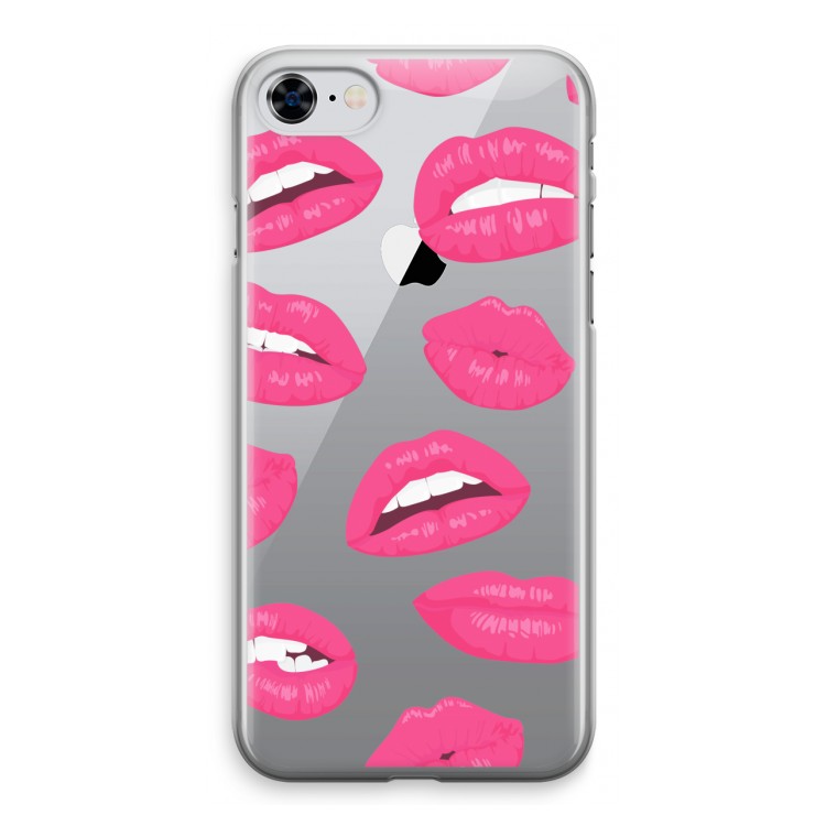 Bite my lip: iPhone 8 Transparant Hoesje