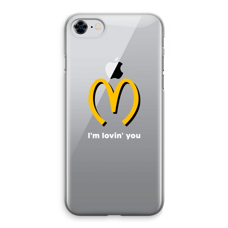 I'm lovin' you: iPhone 8 Transparant Hoesje