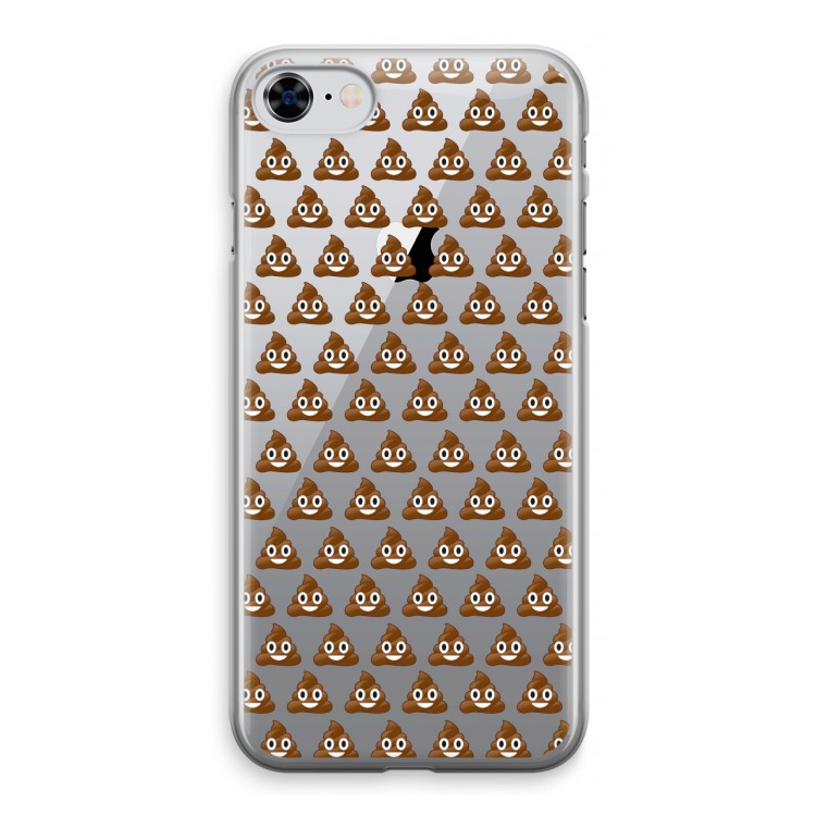Poop emoji: iPhone 8 Transparant Hoesje