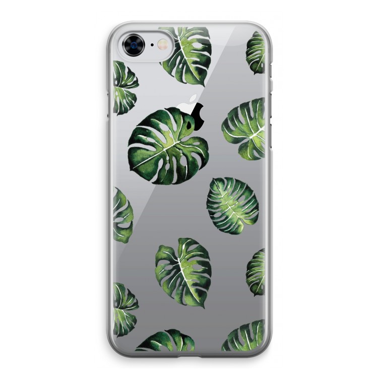 Tropische bladeren: iPhone 8 Transparant Hoesje