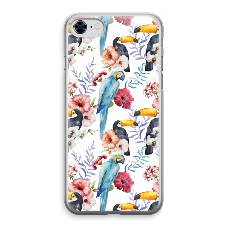 Bloemen tukan: iPhone 8 Transparant Hoesje