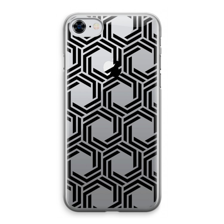 Geometrisch patroon: iPhone 8 Transparant Hoesje