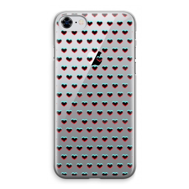 Hartjes: iPhone 8 Transparant Hoesje