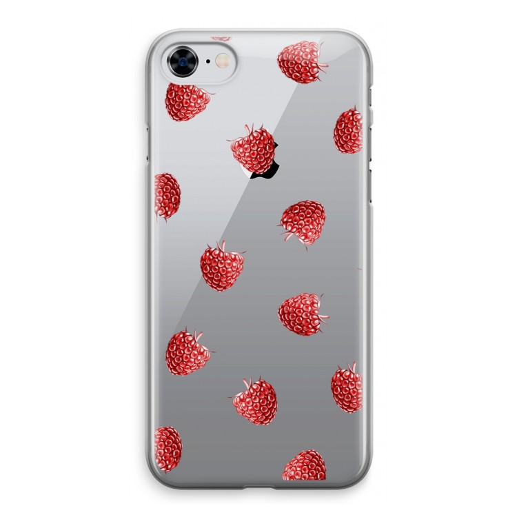 Framboosjes: iPhone 8 Transparant Hoesje