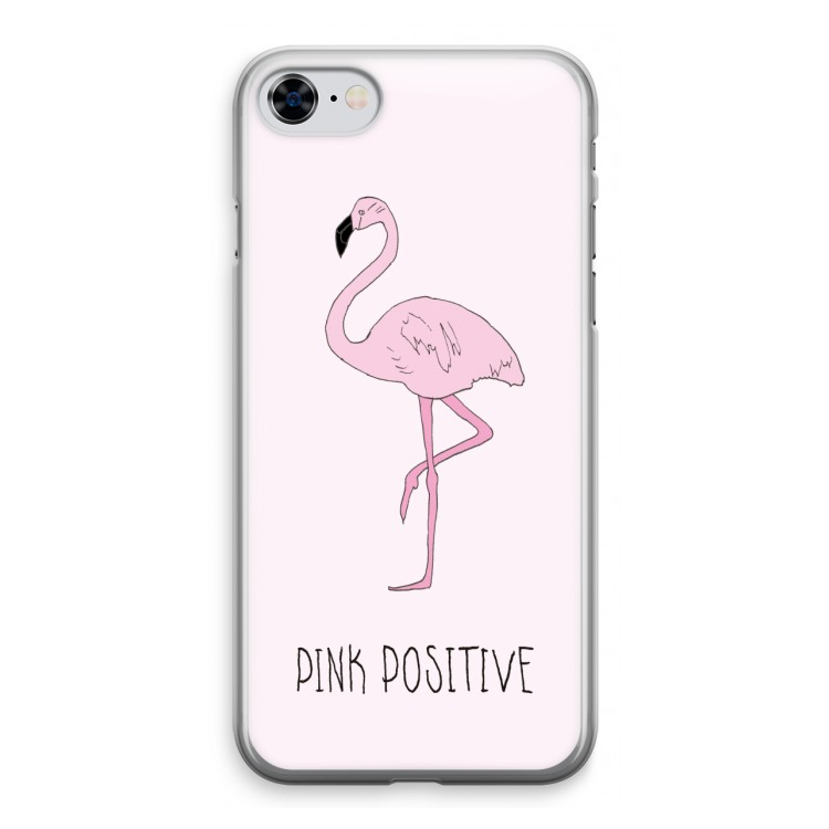 Pink positive: iPhone 8 Transparant Hoesje