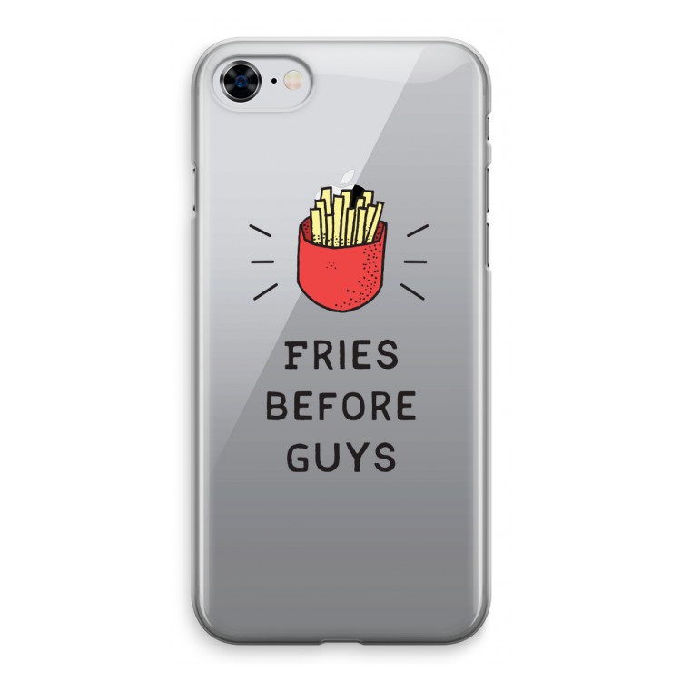 Fries before guys: iPhone 8 Transparant Hoesje