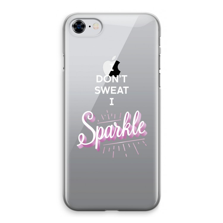 Sparkle quote: iPhone 8 Transparant Hoesje