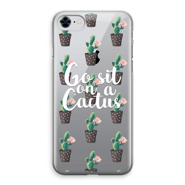 Cactus quote: iPhone 8 Transparant Hoesje