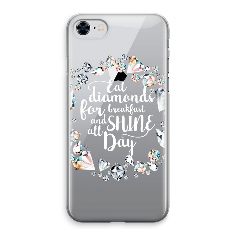 Diamonds: iPhone 8 Transparant Hoesje