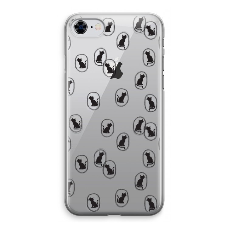 Miauw: iPhone 8 Transparant Hoesje