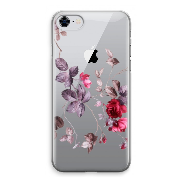 Mooie bloemen: iPhone 8 Transparant Hoesje