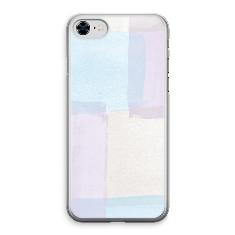 Square pastel: iPhone 8 Transparant Hoesje