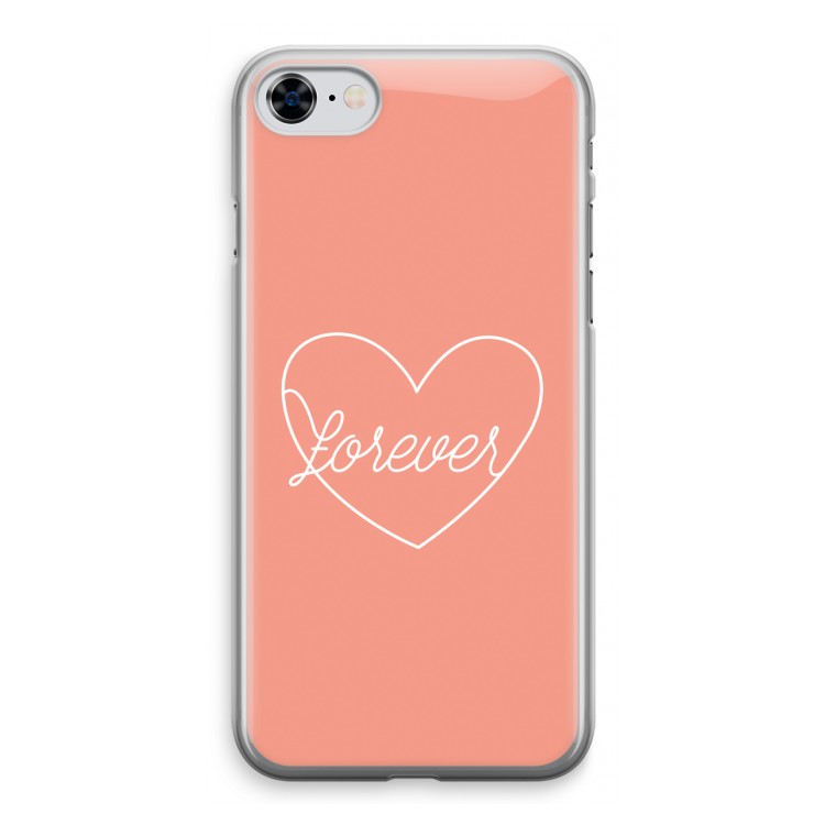 Forever heart: iPhone 8 Transparant Hoesje