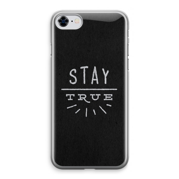 Stay true: iPhone 8 Transparant Hoesje