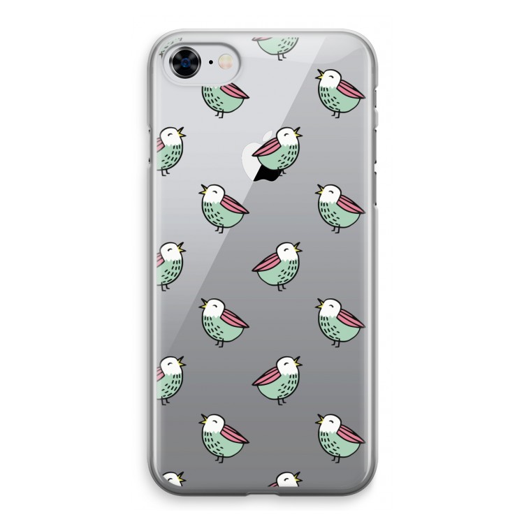 Vogeltjes: iPhone 8 Transparant Hoesje