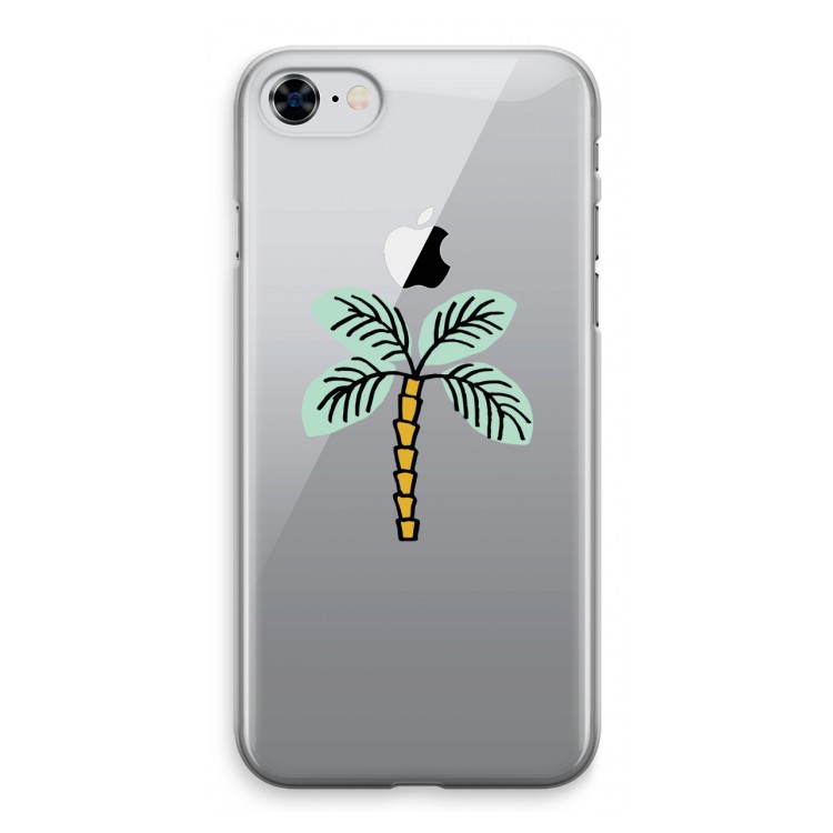 Palmboom: iPhone 8 Transparant Hoesje