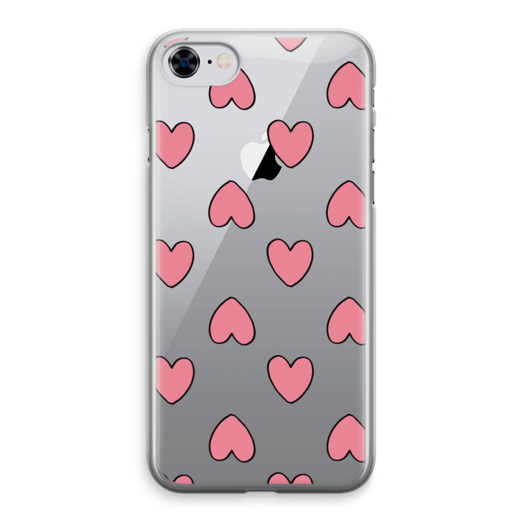 Ondersteboven verliefd: iPhone 8 Transparant Hoesje