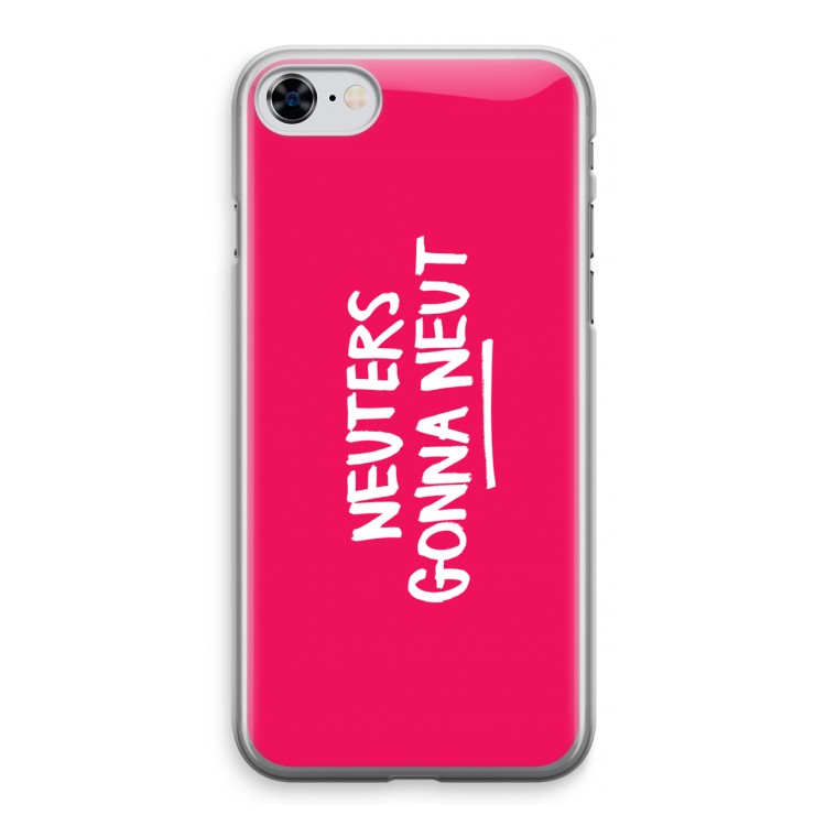 Neuters (roze): iPhone 8 Transparant Hoesje