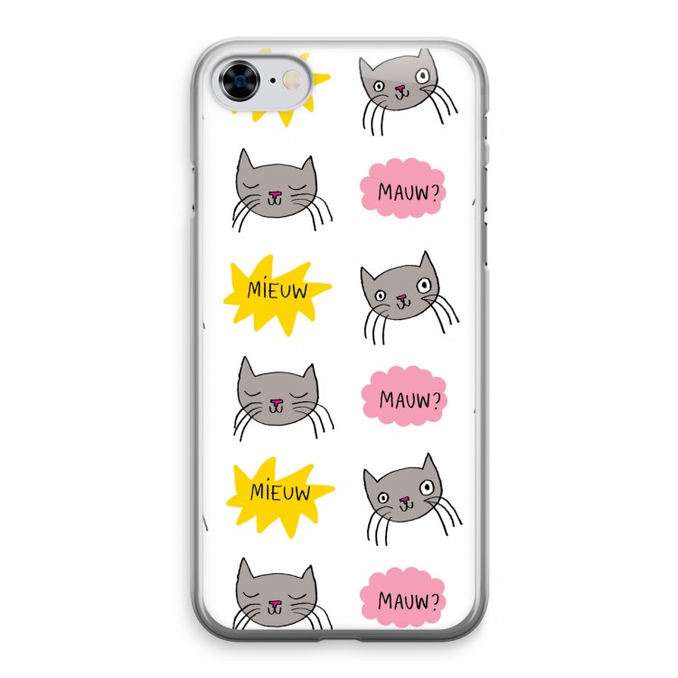 Meow: iPhone 8 Transparant Hoesje