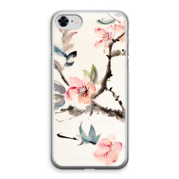 Japanse bloemen: iPhone 8 Transparant Hoesje