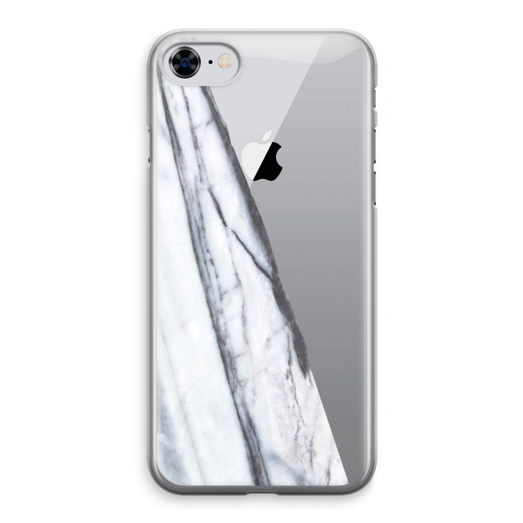 Gestreepte marmer: iPhone 8 Transparant Hoesje