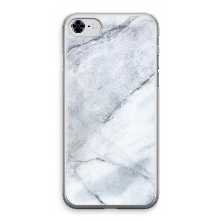 Witte marmer: iPhone 8 Transparant Hoesje
