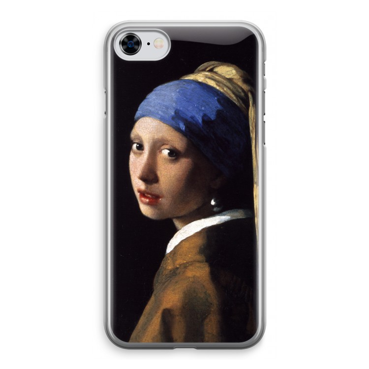 The Pearl Earring: iPhone 8 Transparant Hoesje